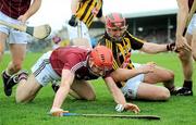 1 April 2012; Fergal Moore, Galway, in action against Eoin Larkin, Kilkenny. Allianz Hurling League Division 1A, Round 5, Kilkenny v Galway, Nowlan Park, Kilkenny. Picture credit: Brian Lawless / SPORTSFILE