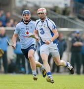 1 April 2012; Dean Twomey, Waterford, in action against Daire Plunkett, Dublin. Allianz Hurling League Division 1A, Round 5, Waterford v Dublin, Fraher Field, Dungarvan, Co. Waterford. Picture credit: Matt Browne / SPORTSFILE