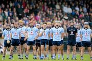 1 April 2012; Dublin players during the National Anthem. Allianz Hurling League Division 1A, Round 5, Waterford v Dublin, Fraher Field, Dungarvan, Co. Waterford. Picture credit: Matt Browne / SPORTSFILE