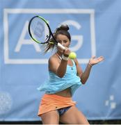 29 July 2017; Jodie Burrage of England in action against Sinead Lohan of Ireland during Women's Singles final match at the AIG Irish Open Tennis Championships at Fitzwilliam Lawn Tennis Club, in Winton Road, Ranelagh, Dublin. Photo by Matt Browne/Sportsfile