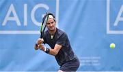 29 July 2017; Adrien Bossel of Switzerland in action against Peter Kobelt of USA during their Men's singles finals match at the AIG Irish Open Tennis Championships at Fitzwilliam Lawn Tennis Club, in Winton Road, Ranelagh, Dublin. Photo by Matt Browne/Sportsfile