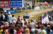 29 July 2017; Khalid Al of Qassimi of United Arab Emirates and Chris Patterson of Great Britain compete in their Citro‘n Total Abu Dhabi WRT Citro‘n C3 WRC during Special Stage 16 of the Neste Rally Finland in Ouninpohja, Finland. Photo by Philip Fitzpatrick/Sportsfile