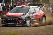 29 July 2017; Khalid Al of Qassimi of United Arab Emirates and Chris Patterson of Great Britain compete in their Citro‘n Total Abu Dhabi WRT Citro‘n C3 WRC during Special Stage 16 of the Neste Rally Finland in Ouninpohja, Finland. Photo by Philip Fitzpatrick/Sportsfile