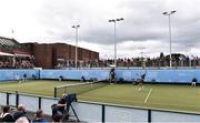 29 July 2017; Adrien Bossel of Switzerland in action against Peter Kobelt of USA during their Men's singles finals match at the AIG Irish Open Tennis Championships at Fitzwilliam Lawn Tennis Club, in Winton Road, Ranelagh, Dublin. Photo by Matt Browne/Sportsfile