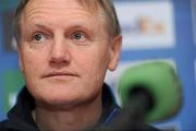 5 April 2012; Leinster Head Coach Joe Schmidt during a press conference ahead of their side's Heineken Cup Quarter-Final game against Cardiff Blues on Saturday. Leinster Rugby Squad Press Conference, UCD, Belfield, Dublin. Picture credit: Brian Lawless / SPORTSFILE