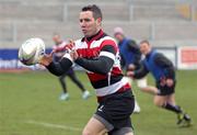 6 April 2012; Ulster's Paddy Wallace in action during squad training ahead of their Heineken Cup Quarter-Final game against Munster on Sunday. Ulster Rugby Squad Training, Ravenhill Park, Belfast, Co. Antrim. Picture credit: John Dickson / SPORTSFILE