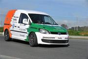 12 April 2012; Motorheads from across Ireland had to look twice today when a Volkswagen Caddy Racer, a cousin of the popular Volkswagen Caddy Van, claimed the title of fastest van in Ireland setting a new course record for commercial vehicles at Mondello Park, Co. Kildare, with a time of 1.05.77. Powered by a 4-cylinder, 16-valve 2.0 litre engine, the impressive Volkswagen Caddy Racer matched, and surpassed, many of the times set by conventional racing cars on the Mondello circuit. The Volkswagen Caddy Panel Van is the most popular commercial van in its class with an estimated 556 sold by Volkswagen Commercial Vehicles so far this year. Mondello Park, Donore, Naas, Co. Kildare. Picture credit: Barry Cregg / SPORTSFILE