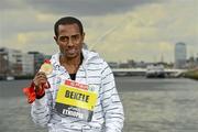 13 April 2012; Pictured at the pre-event press conference for the SPAR Great Ireland Run is reigning Olympic champion at 5,000 and 10,000 metres and current world record holder at both distances Kenenisa Bekele from Ethiopia. The SPAR Great Ireland Run, Mini Run and Junior Run take place in the Phoenix Park, Dublin on Sunday 15th April with over 11,000 adults and children participating. North Wall Quay, Dublin. Photo by Sportsfile