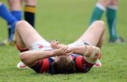 14 April 2012; Evan Ryan, Clontarf, after the game against St. Mary's College. Ulster Bank League Division 1A, Clontarf v St. Mary's College, Castle Avenue, Clontarf, Dublin. Picture credit: Matt Browne / SPORTSFILE