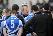 15 April 2012; Laois manager Teddy McCarthy speaks to his players after the match. Allianz Hurling League Division 1B Relegtion Play-off, Wexford v Laois, Nowlan Park, Kilkenny. Picture credit: Brian Lawless / SPORTSFILE