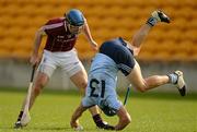 15 April 2012; Ross O'Carroll, Dublin, in action against David Collins, Galway. Allianz Hurling League Division 1A Relegtion Play-off, Galway v Dublin, O'Connor Park, Tullamore, Co. Offaly. Photo by Sportsfile