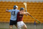 15 April 2012; Ross O'Carroll, Dublin, in action against David Collins, Galway. Allianz Hurling League Division 1A Relegtion Play-off, Galway v Dublin, O'Connor Park, Tullamore, Co. Offaly. Photo by Sportsfile