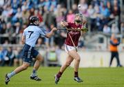 15 April 2012; Niall Burke, Galway, in action against Shane Durkin, Dublin. Allianz Hurling League Division 1A Relegtion Play-off, Galway v Dublin, O'Connor Park, Tullamore, Co. Offaly. Photo by Sportsfile