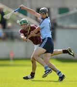 15 April 2012; David Burke, Galway, in action against Danny Sutcliffe, Dublin. Allianz Hurling League Division 1A Relegtion Play-off, Galway v Dublin, O'Connor Park, Tullamore, Co. Offaly. Photo by Sportsfile