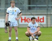 15 April 2012; A dejected Kieran Boxwell, left, and Ruairí Wedel, Warwickshire, after the final whistle. Allianz Hurling League Division 3B Final, Fermanagh v Warwickshire, Parnell Park, Dublin. Picture credit: Ray Lohan / SPORTSFILE