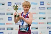 15 April 2012; James Moran, Mullingar, Co. Westmeath, who won the SPAR Junior, age 9-11, Great Ireland Run 2012. Phoenix Park, Dublin. Picture credit: Stephen McCarthy / SPORTSFILE