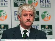 6 August 2002; Milo Corcoran, President, Football Association Ireland. Soccer. Picture credit; Ray McManus / SPORTSFILE