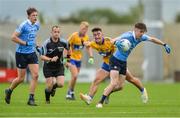 7 August 2017; James Doran of Dublin in action against Seán Rouine of Clare during the Electric Ireland All-Ireland GAA Football Minor Championship Quarter-Final match between Dublin and Clare at O'Moore Park, Portlaoise, in Co. Laois. Photo by Piaras Ó Mídheach/Sportsfile