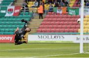 7 August 2017; Mark McNulty of Cork City looks on after he tipped a shot on goal, by Ronan Finn of Shamrock Rovers, off the post and clear during the EA Sports Cup semi-final match between Shamrock Rovers and Cork City at Tallaght Stadium, in Dublin.  Photo by Piaras Ó Mídheach/Sportsfile