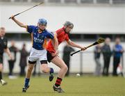 22 April 2012; John Henderson, Wicklow, in action against Paul Sheehan, Down. Allianz Hurling League Division 2A Relegation Play-off, Wicklow v Down, Trim, Co. Meath. Photo by Sportsfile