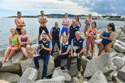 8 August 2017; The 87th Dún Laoghaire Harbour Race takes place on Sunday next 13th August with over 300 swimmers taking to the waters of Dún Laoghaire Harbour. As this year also marks the Bicentenary of Dún Laoghaire Harbour, the race will be a special occasion for sea swimmers, spectators and the citizens of Dún Laoghaire. Each weekend from June to September Leinster Open Sea in partnership with the swimming clubs of Leinster run approximately forty Open Sea Races along the coast of Dublin and Wicklow. The Dún Laoghaire Harbour Race along with the Jones Engineering Dublin City Liffey Swim are the top two “blue ribbon” races on the Open Sea Calendar in Ireland. In attendance at the launch in Dun Laoghaire Harbour in Dún Laoghaire, Co. Dublin, are from left, Alison Burke, Paul O'Flynn, Orla Walsh, Josh Reilly, Conor Kearney, MD, CJK Engineering, Brian Nolan, Leinster Open Sea, Sean Nolan, Sarah Keane, CEO, Swim Ireland, Frank Chattem, Chairman, Leinster Open Sea, Gerry Dunne, CEO, Dun Laoghaire Harbour Company, Saokia Blake, Maria Schafer, Maeve Keenan and Johanna Pinto Lee. Photo by Brendan Moran/Sportsfile