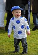 24 April 2012; Ciaran John Kenny, age 2, from Co. Wicklow, enjoys the day's racing. Punchestown Racing Festival, Punchestown Racecourse, Punchestown, Co. Kildare. Picture credit: David Maher / SPORTSFILE