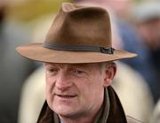 26 April 2012; Trainer Willie Mullins after he sent out Quevega to win the Ladbrokes.com World Series Hurdle. Punchestown Racing Festival, Punchestown Racecourse, Punchestown, Co. Kildare. Picture credit: Barry Cregg / SPORTSFILE