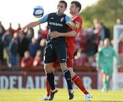 27 April 2012; Christy Fagan, St Patrick's Athletic, in action against Jason McGuinness, Sligo Rovers. Airtricity League Premier Division, Sligo Rovers v St Patrick's Athletic, The Showgrounds, Sligo. Picture credit: David Maher / SPORTSFILE