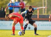 27 April 2012; Romauld Boco, Sligo Rovers, in action against Ian Bermingham, St Patrick's Athletic. Airtricity League Premier Division, Sligo Rovers v St Patrick's Athletic, The Showgrounds, Sligo. Picture credit: David Maher / SPORTSFILE