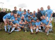 28 April 2012; Garryowen players celebrate with the cup. Ulster Bank All-Ireland League Cup Final, Ballymena v Garryowen, Templeville Road, Dublin. Picture credit: Oliver McVeigh / SPORTSFILE