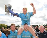 28 April 2012; Garryowen captain Paul Nevillex lifts the cup. Ulster Bank All-Ireland League Cup Final, Ballymena v Garryowen, Templeville Road, Dublin. Picture credit: Oliver McVeigh / SPORTSFILE