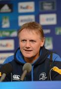 28 April 2012; Leinster head coach Joe Schmidt during a press conference ahead of his side's Heineken Cup Semi-Final against ASM Clermont Auvergne on Sunday. Leinster Rugby Press Conference, Stade Chaban Delmas, Bordeaux, France. Picture credit: Stephen McCarthy / SPORTSFILE