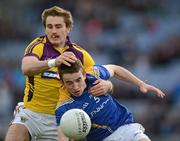 28 April 2012; Colm P. Smyth, Longford, in action against Brian Malone, Wexford. Allianz Football League, Division 3 Final, Longford v Wexford, Croke Park, Dublin. Picture credit: Ray McManus / SPORTSFILE