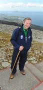 28 April 2012; An Taoiseach Enda Kenny T.D. at the summit of Croagh Patrick following the Enda's Trek with Trap's Green Army Charity Climb. Croagh Patrick, Murrisk, Carrowmacloughlin, Co. Mayo. Picture credit: Tommy Grealy / SPORTSFILE