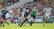 29 April 2012; Sean O'Brien, Leinster, breaks through the ASM Clermont Auvergne defence. Heineken Cup Semi-Final, ASM Clermont Auvergne v Leinster, Stade Chaban Delmas, Bordeaux, France. Picture credit: Brendan Moran / SPORTSFILE