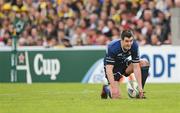 29 April 2012; Jonathan Sexton, Leinster, prepares to kick a penalty. Heineken Cup Semi-Final, ASM Clermont Auvergne v Leinster, Stade Chaban Delmas, Bordeaux, France. Picture credit: Brendan Moran / SPORTSFILE