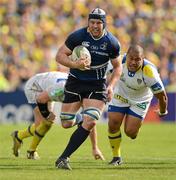 29 April 2012; Sean O'Brien, Leinster, goes on a run against the ASM Clermont Auvergne defence. Heineken Cup Semi-Final, ASM Clermont Auvergne v Leinster, Stade Chaban Delmas, Bordeaux, France. Picture credit: Stephen McCarthy / SPORTSFILE