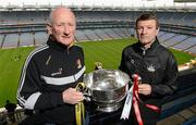 1 May 2012; Kilkenny hurling manager Brian Cody, left, and Cork hurling manager Jimmy Barry Murphy in attendance at a Allianz Hurling Final Preview 2012. Kilkenny take on Cork in the Division 1 final on Sunday, May 6th. Croke Park, Dublin. Photo by Sportsfile