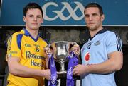 2 May 2012; In attendance at the captain’s photocall ahead of the Cadbury GAA Football U21 All-Ireland Final between Dublin and Roscommon, are Roscommon captain Paddy Brogan, left, and Dublin captain Kevin O'Brien. This is Cadbury’s seventh year as sponsor of the Cadbury GAA Football U21 Championship and it continues to go from strength to strength. Cadbury are calling on all Dublin and Roscommon fans to show their support for their county by heading to O’Connor Park, Tullamore, on Sunday the 6th of May at 2pm. For more information visit www.facebook.com/U21GAAFootball. Croke Park, Dublin. Picture credit: Brendan Moran / SPORTSFILE