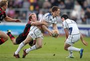 5 May 2012; Andrew Conway, Leinster, is tackled by Will Harries, Dragons. Celtic League, Dragons v Leinster, Rodney Parade, Newport, Wales. Picture credit: Steve Pope / SPORTSFILE