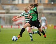 6 May 2012; Sara Lawlor, Peamount United, in action against Nicola Sinnott, Shamrock Rovers. Bus Éireann Women’s National League Cup Final, Peamount United v Shamrock Rovers, Tallaght Stadium, Dublin. Picture credit: Tomas Greally / SPORTSFILE