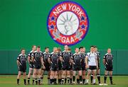 6 May 2012; The Sligo team stand during the playing of the National Anthem. Connacht GAA Football Senior Championship Quarter-Final, New York v Sligo, Gaelic Park, Corlear Avenue, The Bronx, New York, NY, United States. Picture credit: David Maher / SPORTSFILE