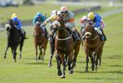 7 May 2012; Ondeafears, with Shane Foley up, on their way to winning the Newbridge Credit Union Handicap. The Curragh Racecourse, The Curragh, Co. Kildare. Picture credit: Matt Browne / SPORTSFILE