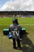 29 April 2012; A TV camera operator at Stade Chaban Delmas, Bordeaux. Heineken Cup Semi-Final, ASM Clermont Auvergne v Leinster, Stade Chaban Delmas, Bordeaux, France. Picture credit: Stephen McCarthy / SPORTSFILE