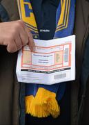 22 April 2012; A supporter holds an online purchased match ticket. Allianz Hurling League Division 1A Semi-Final, Kilkenny v Clare, Semple Stadium, Thurles, Co. Tipperary. Picture credit: Stephen McCarthy / SPORTSFILE