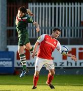 11 May 2012; John Dunleavy, Cork City, in action against Christy Fagan, St Patrick's Athletic. Airtricity League Premier Division, St Patrick's Athletic v Cork City, Richmond Park, Dublin. Picture credit: David Maher / SPORTSFILE