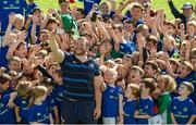 17 August 2017; Leinster's Jack McGrath takes a selfie with attendees during the Bank of Ireland Leinster Rugby Summer Camp at Clontarf RFC in Castle Avenue, Clontarf, Dublin. Photo by Cody Glenn/Sportsfile