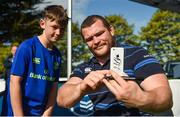 17 August 2017; Leinster's Jack McGrath takes a selfie with Matthew Flynn, age 9, after signing Flynn's phone during the Bank of Ireland Leinster Rugby Summer Camp at Clontarf RFC in Castle Avenue, Clontarf, Dublin. Photo by Cody Glenn/Sportsfile