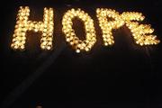 12 May 2012; A general view of candles laid out to spell the word 'hope'. 2012 Darkness Into Light 5K Charity Road Race, Phoenix Park, Dublin. Picture credit: Tomas Greally / SPORTSFILE