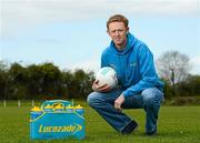 14 May 2012; Colm Cooper and Henry Shefflin announce that any club that collects 500 Lucozade Sports bottle caps in the Club Crusade will win a bottle carrier and will go into a draw to win €5,000. The Club Crusade initiative invites grassroots clubs to sign up and collect Lucozade Sport bottle caps to be in with a chance to win €10,000. For more details visit lucozadesport.ie. In attendance at the announcement is Kerry footballer Colm Cooper. Ballyhale GAA, Ballyhale, Co. Kilkenny. Picture credit: Stephen McCarthy / SPORTSFILE